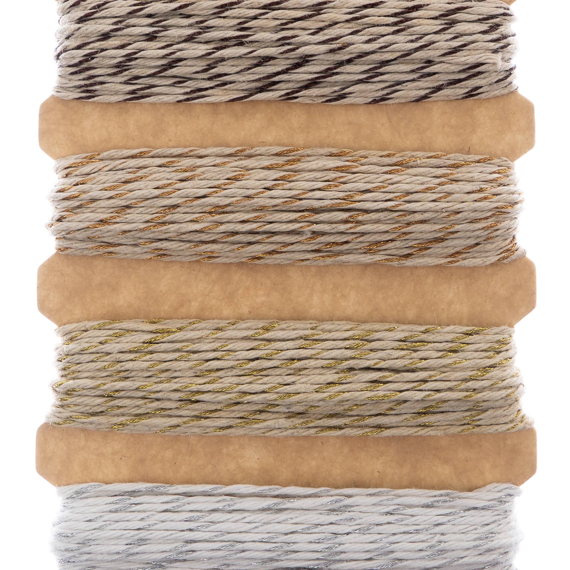 Darice® 20lb. Metallic Twist Natural Hemp Cord Mix